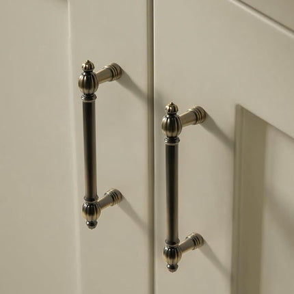 Germany Bronze Zinc Alloy Cabinet Pulls - 3-3/4 Inch(96mm) Hole Center Classic Vintage Drawer Handles,Kitchen Cupboard Bathroom Dresser Cabinet Hardware Handles