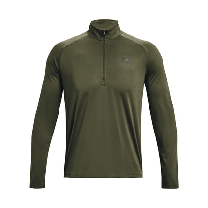 Under Armour Men's Tech 2.0 1/2 Zip - Long Sleeve - Tops - Marine OD Green/Black SM