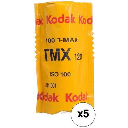 Kodak 857 2273 Professional 100 Tmax Black and White Negative Film 120, ISO 100, 5 Roll Pack