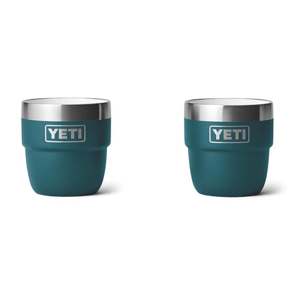 YETI Rambler 4 oz Stackable Cup, Stainless Steel, Vacuum Insulated Espresso/Coffee Cup, 2 Pack, Cape Taupe