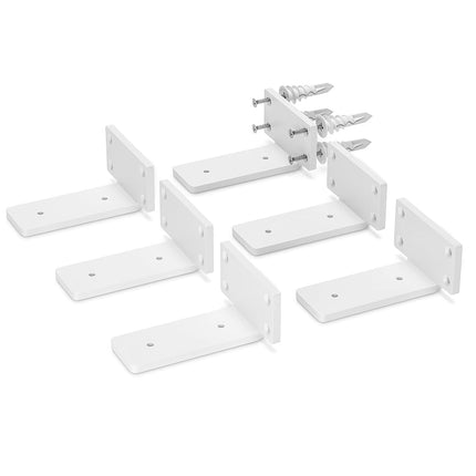 Heavy Duty Shelf Brackets 4 Inch (1/5") Thick, 6 P