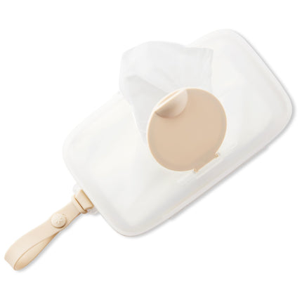 Skip Hop Baby Wipes Dispenser Case, Holds Up to 40 Wipes, Grab & Go Travel Wipe Holder with Snug Seal, Oat