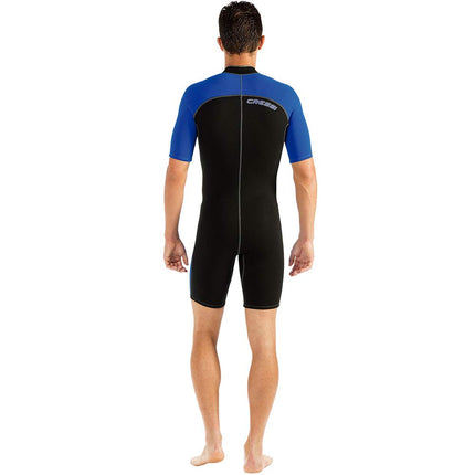 Cressi Lido Man Shorty Wetsuit - Men's Shorty Wetsuit for Snorkelling, Swimming and Water Sports, 2mm Ultra Stretch Neoprene