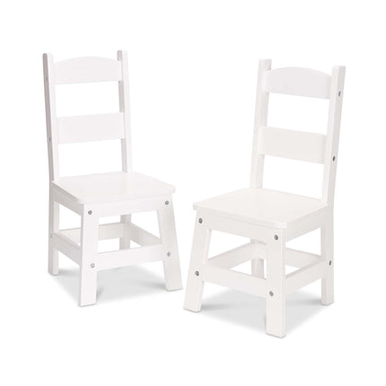 Melissa & Doug Wooden Chair Pair - White Children'