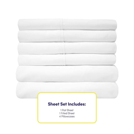 Sweet Home Collection Microfiber Deep Pocket Set-Extra Pillow Cases, Value, Luxury Yarns, White, Full