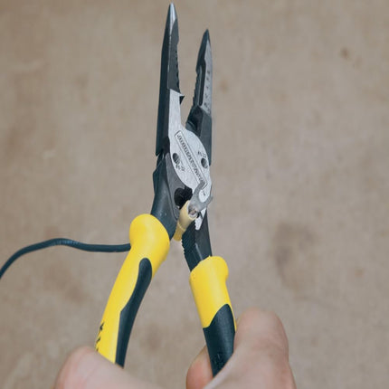 Needle Nose Pliers with Crimper, All Purpose Plier Crimps, Strips, Cuts, loops, and Shears KLEIN TOOLS J207-8CR