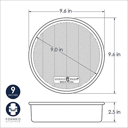 Nordic Ware Prism 9-Inch Round Cake Pan, 2-Pack, Natural