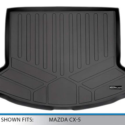 SMARTLINER Alfombrilla Protectora de Maletero a Medida para Todo Tipo de Clima Negra para Mazda CX-5 2017-2019