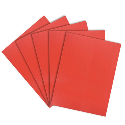 uxcell Corrugated Plastic Sheets,3mm Red Blank Yar