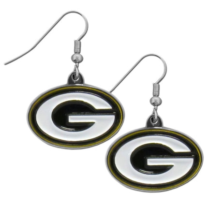 Siskiyou Sports NFL Green Bay Packers Chrome Dangle Earrings