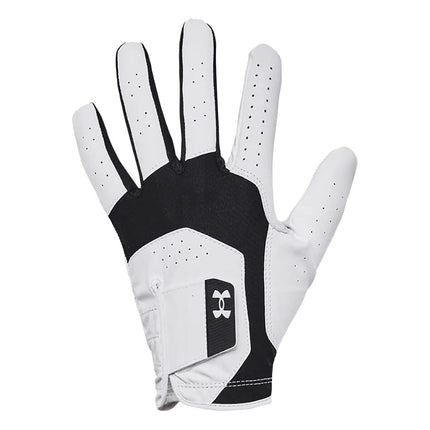 Under Armour Mens 2022 Iso-Chill Cabretta Leather Golf Glove - Black - S