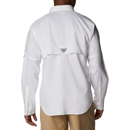 Columbia Mens Blood and Guts Iv Woven Long Sleeve, White, XXL