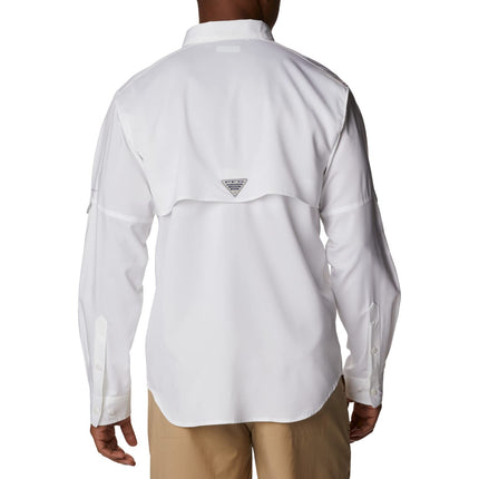 Columbia Mens Blood and Guts Iv Woven Long Sleeve, White, XXL