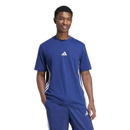 adidas Men's Short Sleeve T-Shirt, Dark Blue/White
