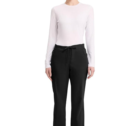 Dickies EDS Signature Scrubs for Women, Drawstring Cargo Pants 86206, Black, Large Tall