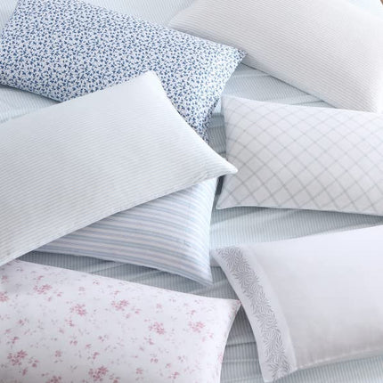 Laura Ashley Home - Sateen Collection - 2pc Pillowcase Set - 100% Cotton, Silky Smooth & Luminous Sheen, Wrinkle-Resistant Bedding, Garden Muse Pink, Standard