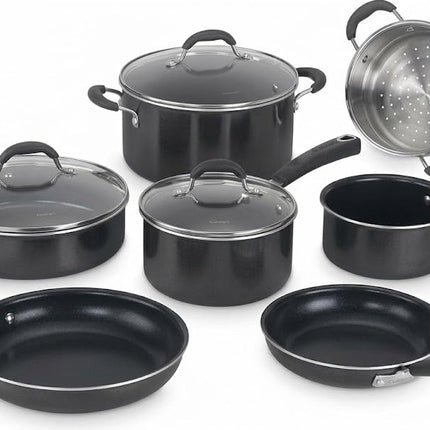 Cuisinart 54C-11BK Advantage Ceramica XT Cookware Set, Medium, Black