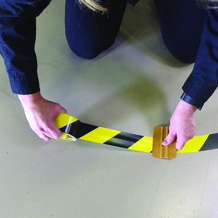 3M Safety Stripe Vinyl Tape 5702, 50 mm x 33 m, Yellow/Black, Floor Marking