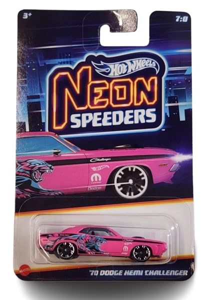 Hot Wheels '70 Dodge Hemi Challenger, Neon Speeder