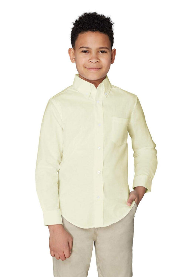 French Toast Boys' Long Sleeve Oxford Shirt (Stand
