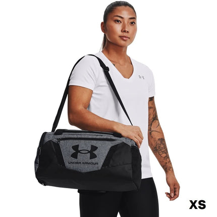 Under Armour Unisex-Adult Undeniable 5.0 Duffle, Pitch Gray Medium Heather (012)/Metallic Silver, X-Small