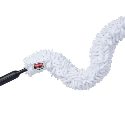 Rubbermaid Commercial Products FGQ85200WH00, Hygen Quick-Connect Flexible Dusting Wand with High Performance Microfibre - White