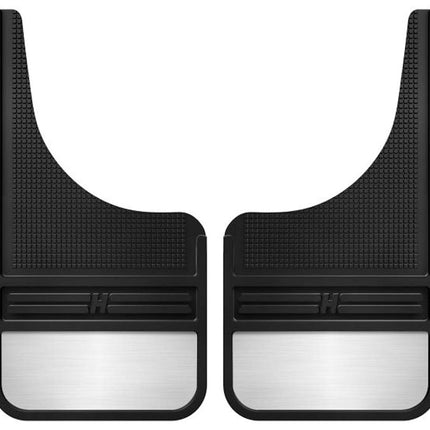 Husky Liners Universal Muddog Mud Flaps | Rubber Front Mud Flaps - 12" w/Weight - Black | 55001
