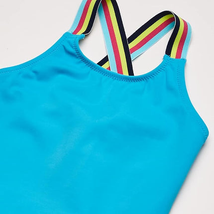 Kanu Surf Girls' Maggie UPF 50+ Beach Sport Athletic One Piece Swimsuit, Maggie Aqua, 5