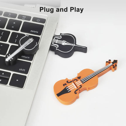 16GB USB Flash Drive Pack of 5 Pcs, BorlterClamp Thumb Drives Memory Stick with Cute Musical Instruments Pattern, USB Drive Gift for Students, Teachers and Kids