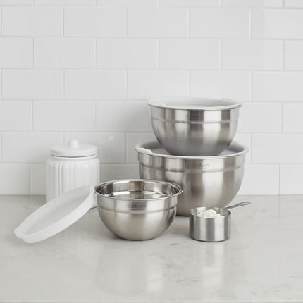Cuisinart CTG-00-SMB Stainless Steel Mixing Bowls with Lids, 3 Piece