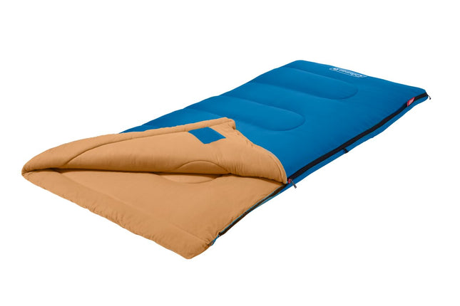 Sac de couchage adulte Coleman Brazos 20°F/30°F, sac de couchage pour temps frais avec fermeture éclair anti-accroc et sac de compression, lavable en machine