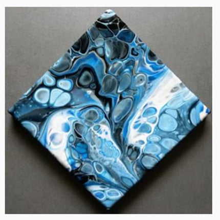 Pebeo 524602 Pouring Medium, Acrylic, White, Blue, Turquoise, Gold, 4 x 59ml, 1 x 50ml