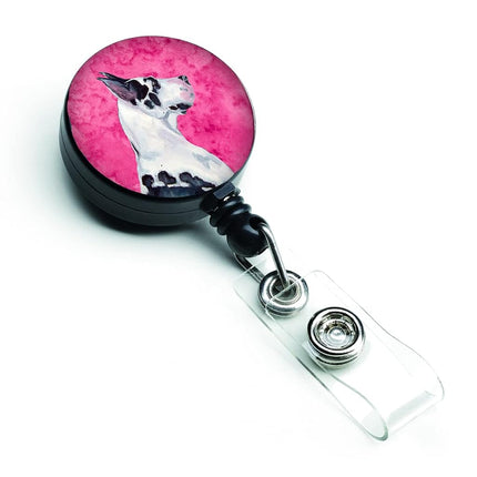 Caroline's Treasures Pink Great Dane Retractable Badge Reel, Multicolor (LH9371PKBR)