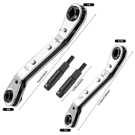 cSeao SAE Box End Reversible Ratcheting Wrenches Set,Metric Ratchet Box Wrench Set,Repair Wrench Set,Socket Spanner Tool