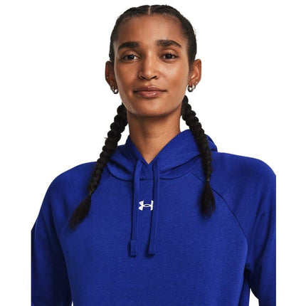Under Armour Women's Rival Fleece Full Zip Hoodie Zip Sweatshirt, (400) Royal/White, M