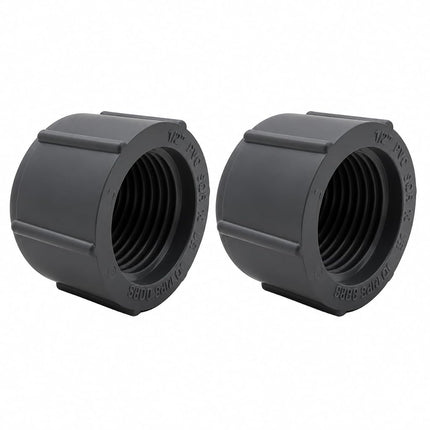 Orbit 1/2 in. FPT Grey Cap 2-Pack