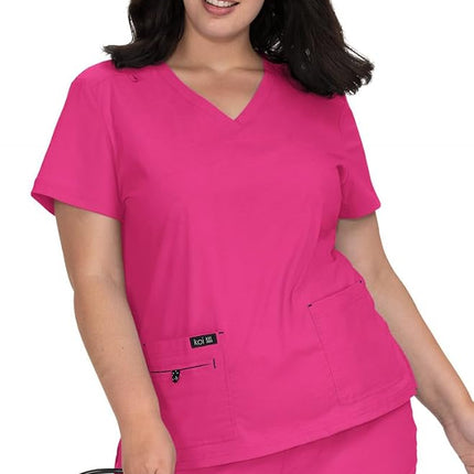 KOI Basics 373 Women's Becca Top, Flamingo, XL