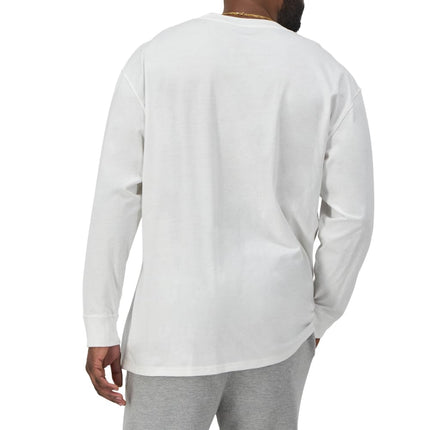 Champion Men's Long Sleeve T-Shirt, Classic T-Shirt for Men (Reg. Or Big & Tall), White, Medium