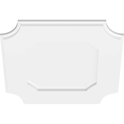 18"OD x 10 3/4"C x 1"P Locke Architectural Grade PVC Contemporary Ceiling Medallion
