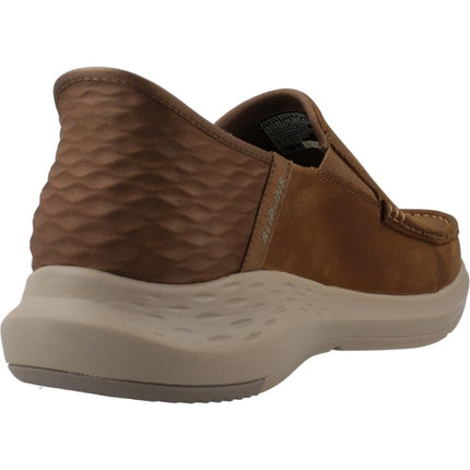 Skechers USA Mens Parson - Oswin Slip-in Moccasin, Dsrt, 14 Wide US
