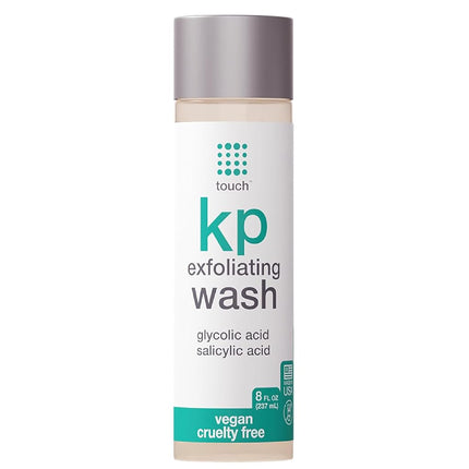TOUCH Exfoliante Corporal Limpiador para Queratosis Pilaris – Gel de ducha KP con 15% de ácido glicólico, aloe vera y ácido hialurónico – 236 ml