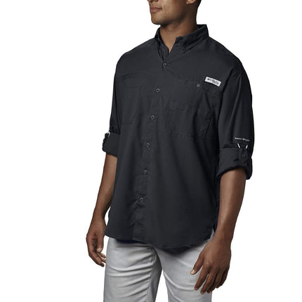 Camisa Columbia PFG Tamiami™ II de manga larga para hombre, negra - 2X Tall