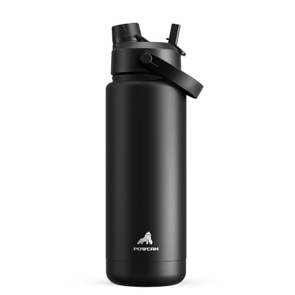 POWCAN 946 ml Insulated Water Bottle, 2-in-1 Straw