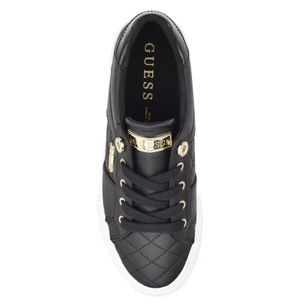 GUESS Women's Loven Sneaker, Black Multi, 5.5 UK