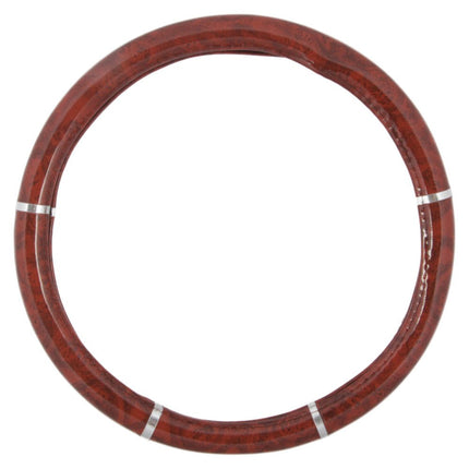 BDK SW-238-WD Woodgrain Dark Wood Car Steering Wheel Cover-Luxury Design, Full Wood Standard Size (14.5 to 15.5-Inch)