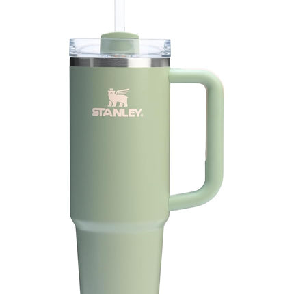 Stanley Quencher H2.0 Tumbler with Handle and Straw 30 oz | Flowstate 3-Position Lid | Cup Holder Compatible for Travel | Insulated Stainless Steel Cup | BPA-Free | Lichen