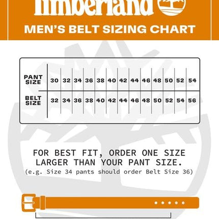 Timberland Men's Casual Leather Belt, Navy, 38