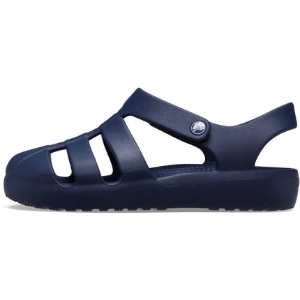Crocs Unisex-Child Classic Fisherman Sandal, Kids and Toddler Sandals, Navy, 1 UK