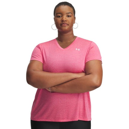 Under Armour Womens Tech Twist V-Neck T-Shirt Pink