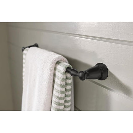 Moen Y2624BL Banbury Matte Black Bathroom Towel Rail, Towel Bar